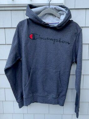 Men's XS Charcoal Gray Hoodie Champion Sweatshirt